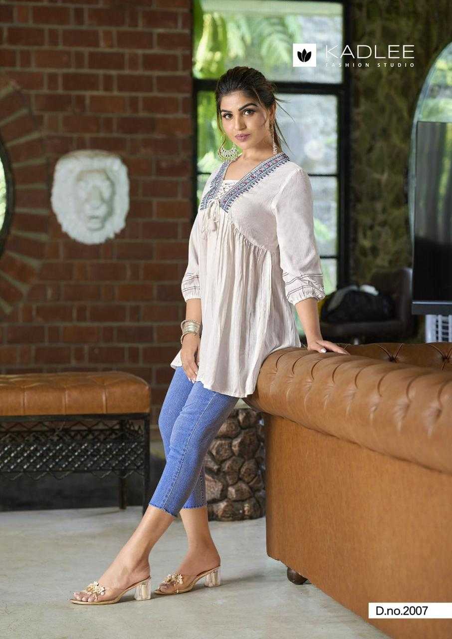 kadlee presents centuri vol 2 readymade stylish outfit short kurti catalog exports