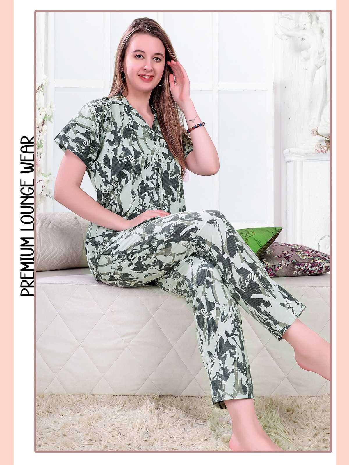 kalavati dove vol 106 launch premium popcorn fabric full stitch night suit