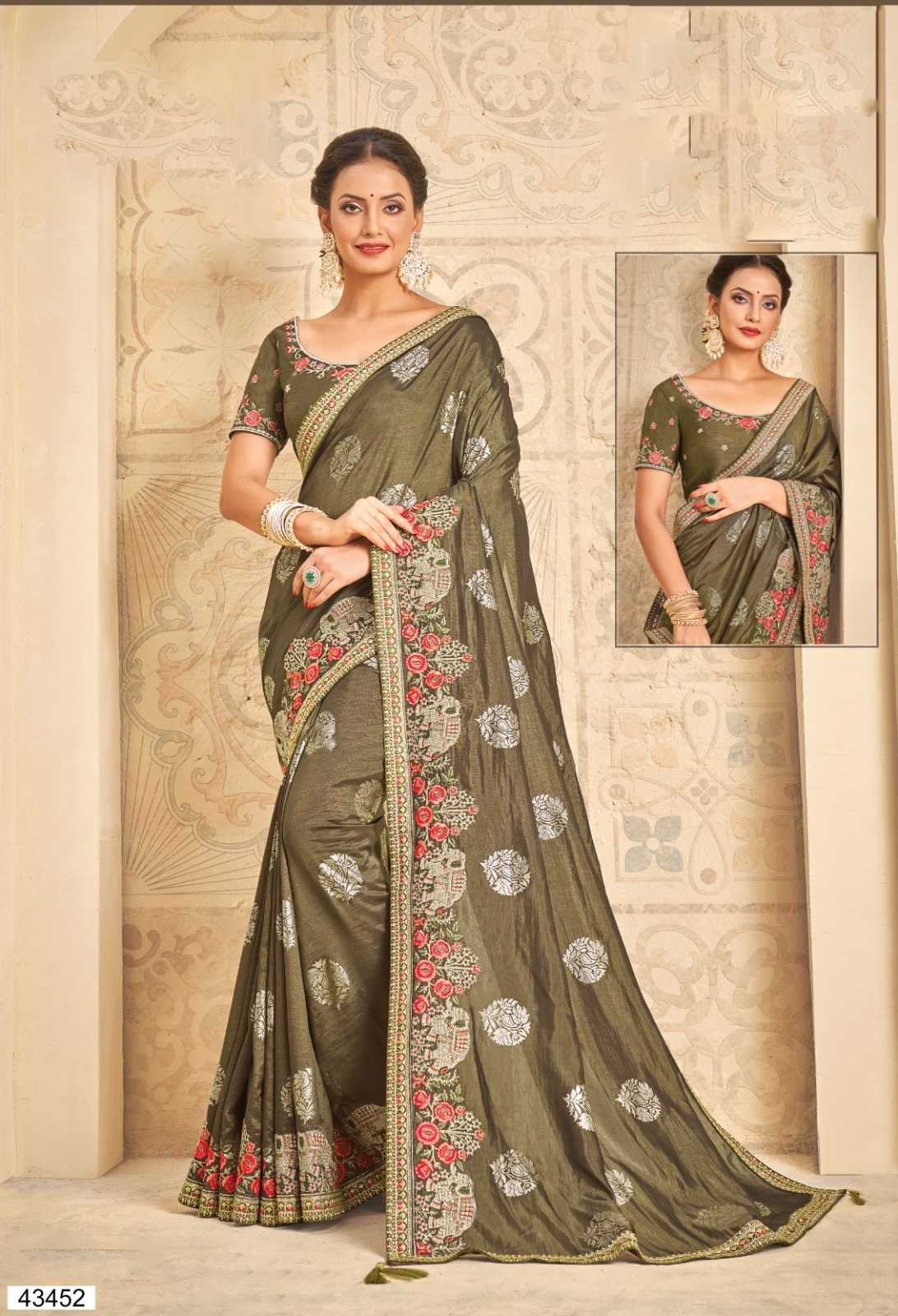 norita 43400 series helisha by mahotsav stylish premium saree with blouse