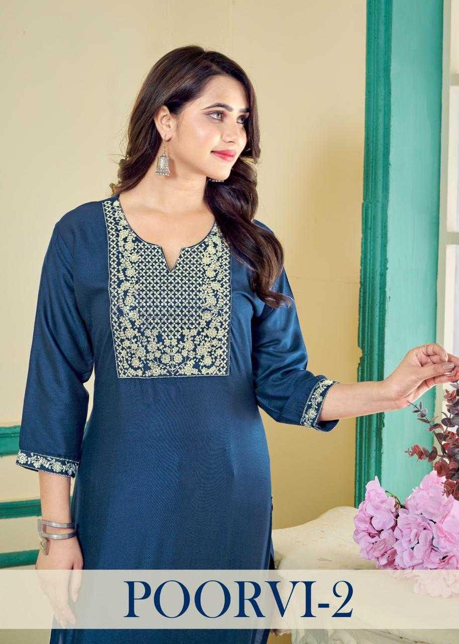 PR POORVI VOL 2 PLUS SIZES RAYON KURTIS