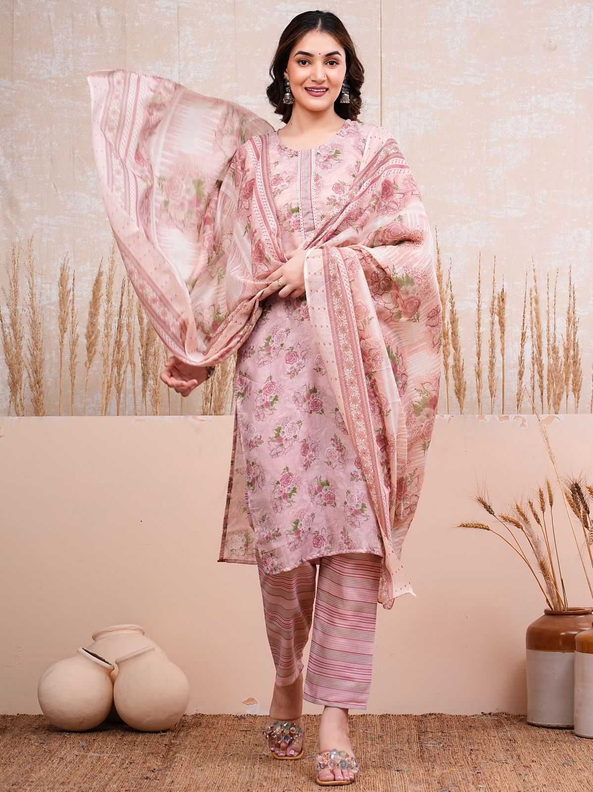 pr heritage cotton 3pc full stitch launch daily wear salwar kameez combo set         