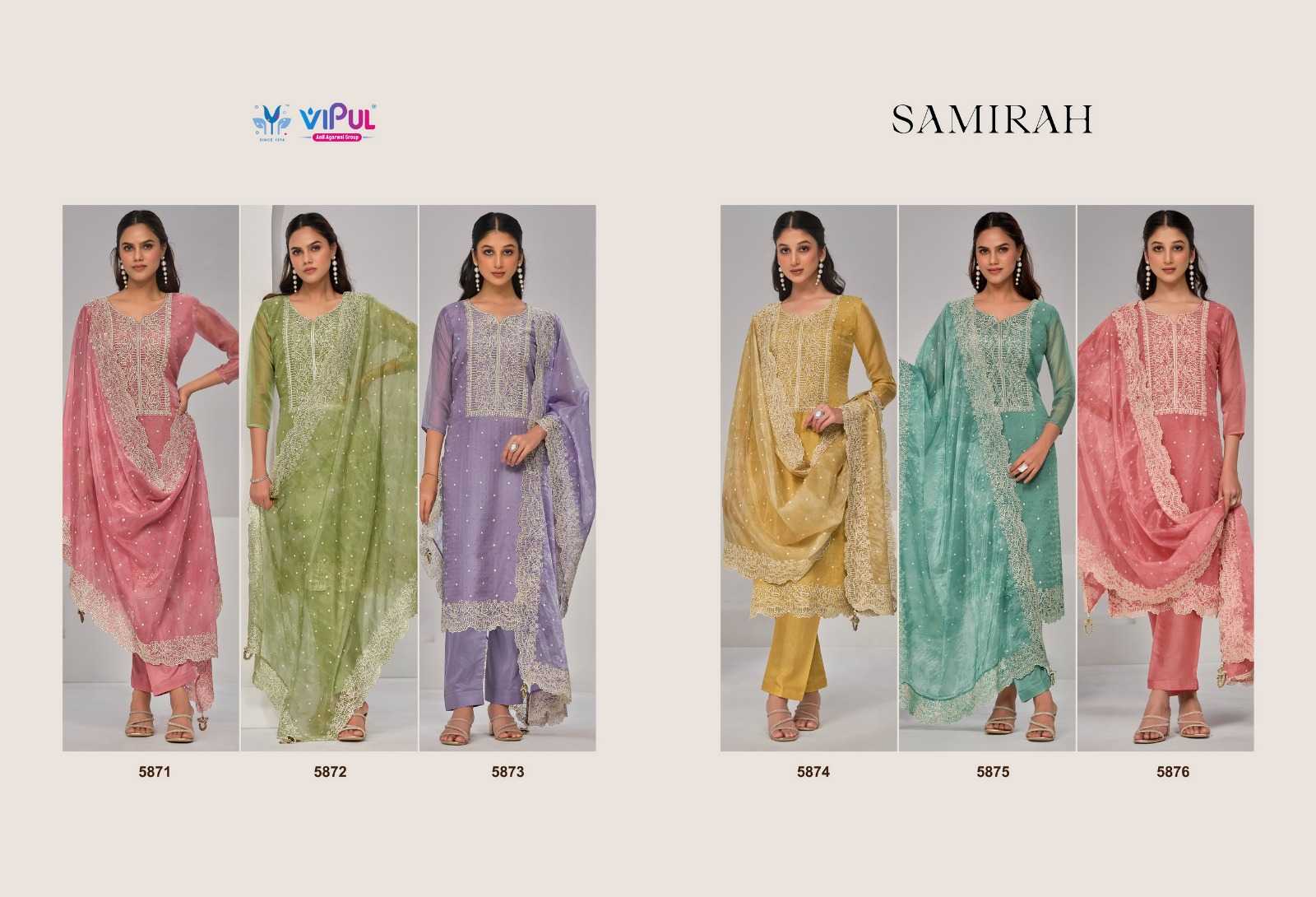 VIPUL SAMIRAH ORGANZA DESIGNER SALWAR KAMEEZ