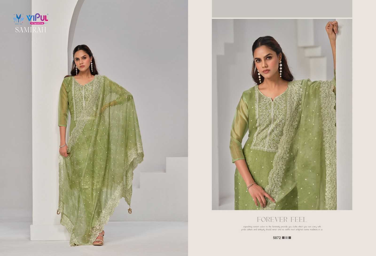VIPUL SAMIRAH ORGANZA DESIGNER SALWAR KAMEEZ