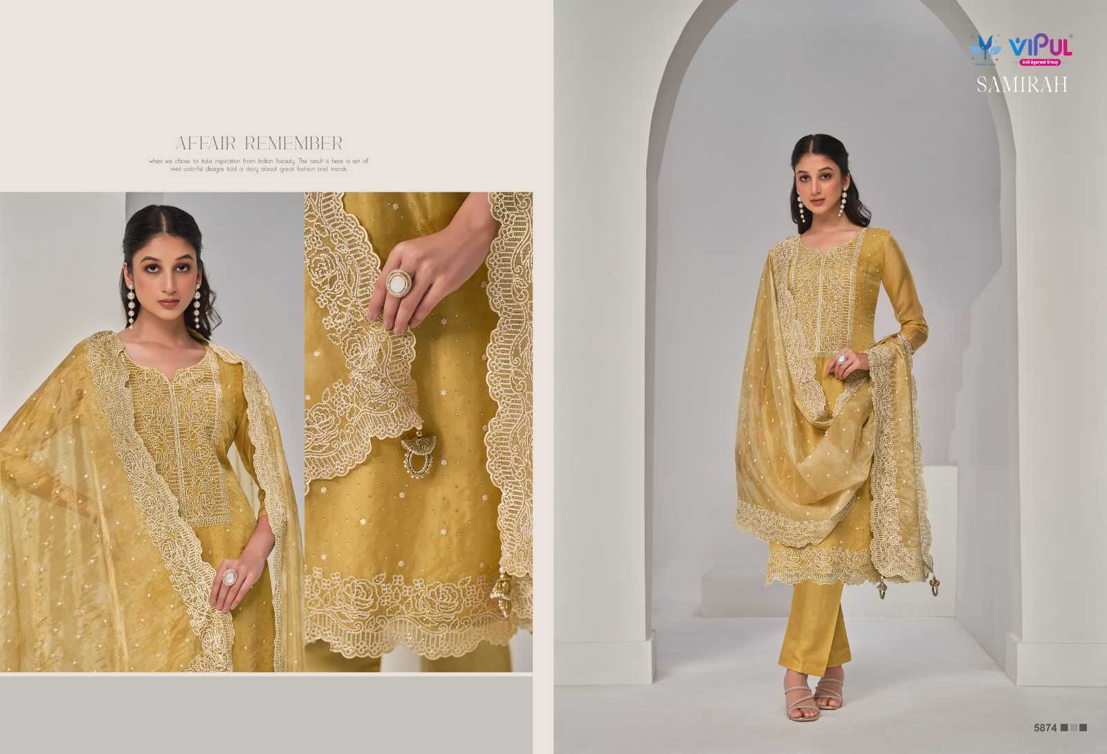 VIPUL SAMIRAH ORGANZA DESIGNER SALWAR KAMEEZ