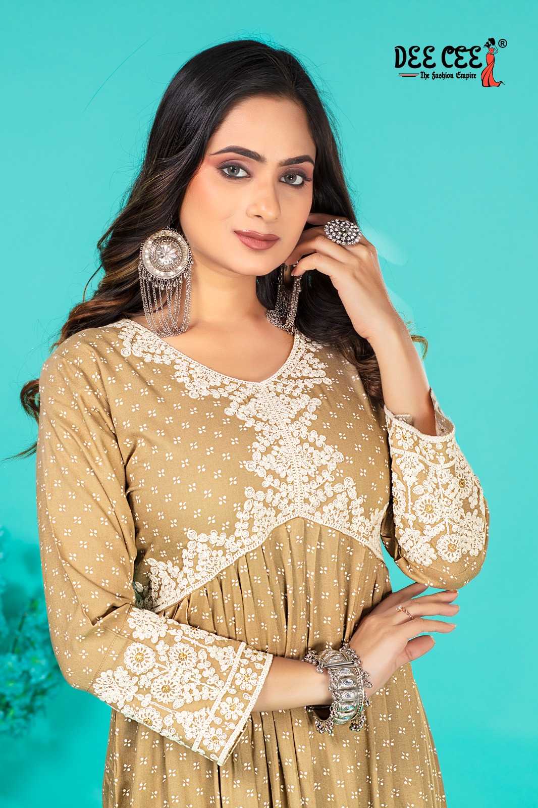 seamore by deecee rayon plain hit design alia style full stitch big size long kurti