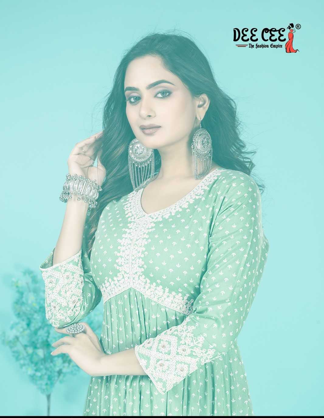 seamore by deecee rayon plain hit design alia style full stitch big size long kurti