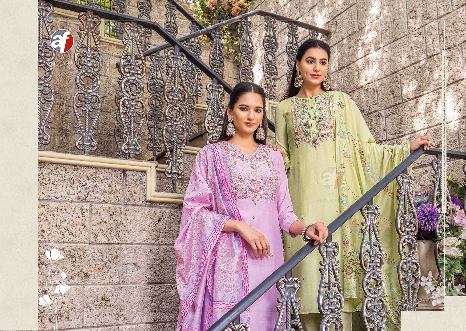 golden meadows vol 3 by anju fab exclusive muslin full stitch big size salwar kameez