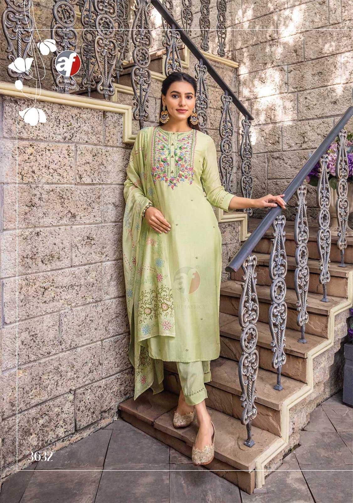 golden meadows vol 3 by anju fab exclusive muslin full stitch big size salwar kameez