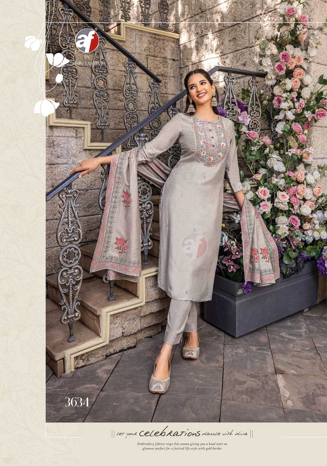 golden meadows vol 3 by anju fab exclusive muslin full stitch big size salwar kameez
