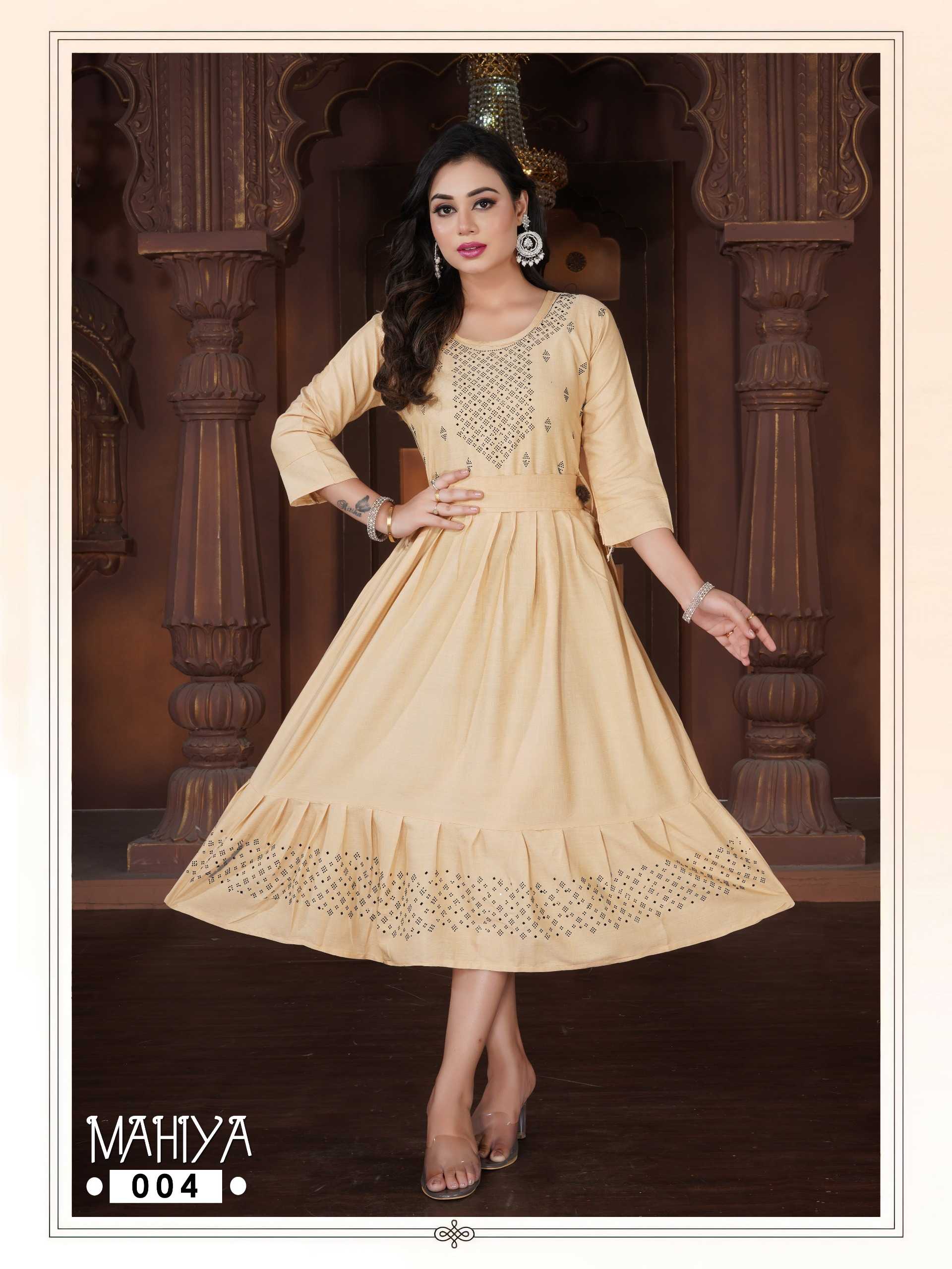 mahiya by fashion talk hit design siroski work full stitch big size umbrella belt style ghera kurti 