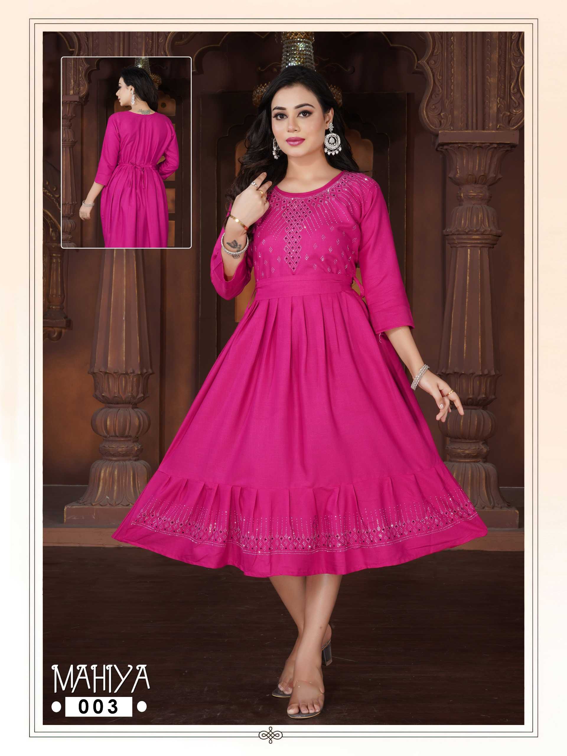 mahiya by fashion talk hit design siroski work full stitch big size umbrella belt style ghera kurti 