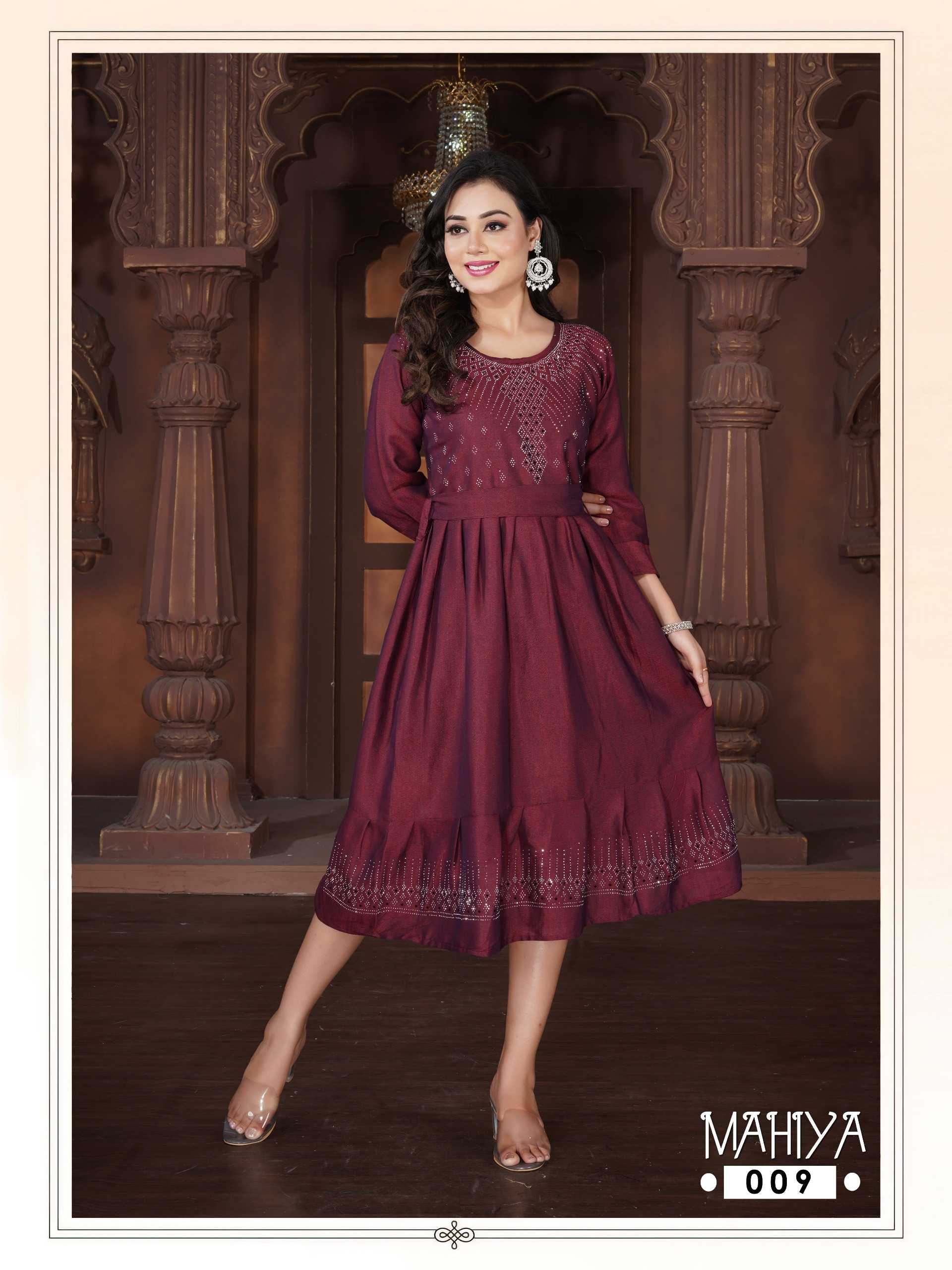 mahiya by fashion talk hit design siroski work full stitch big size umbrella belt style ghera kurti 