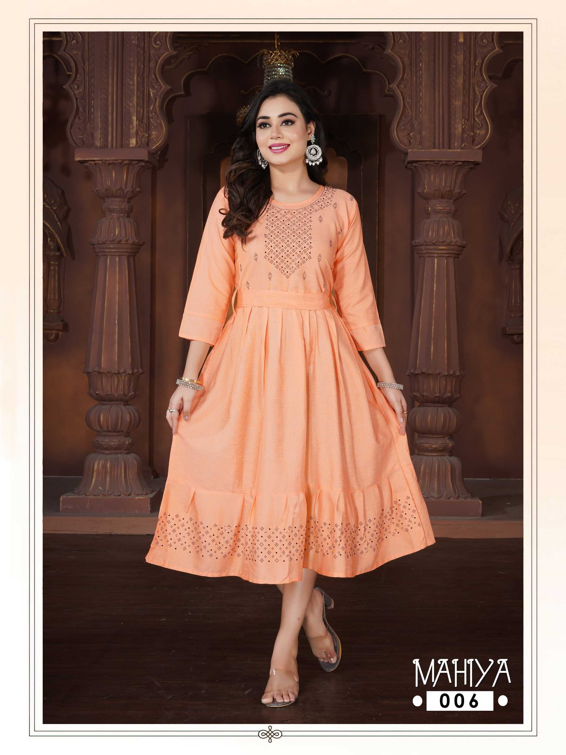 mahiya by fashion talk hit design siroski work full stitch big size umbrella belt style ghera kurti 