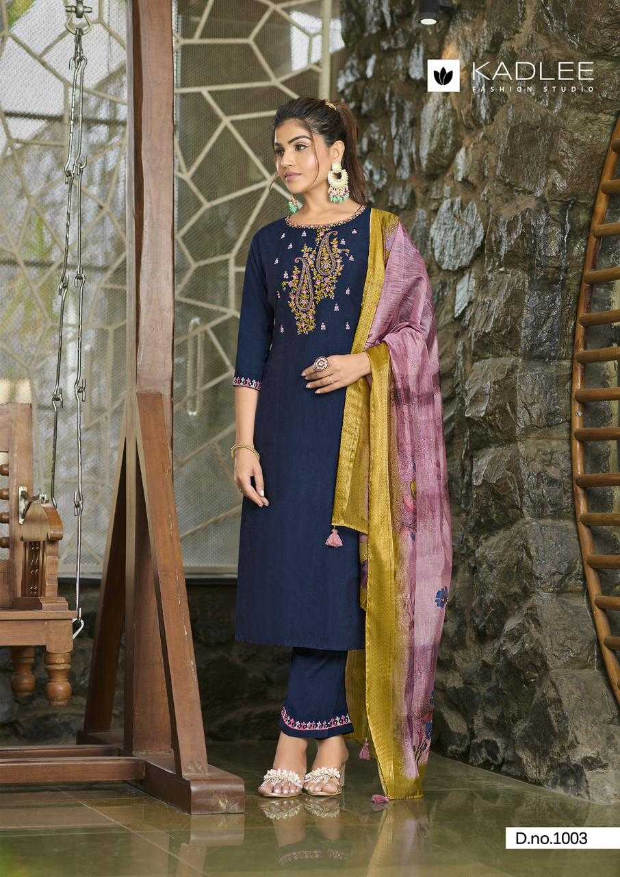 nazakat by kadlee readymade big size viscose weaving pattern fashionable design salwar kameez 