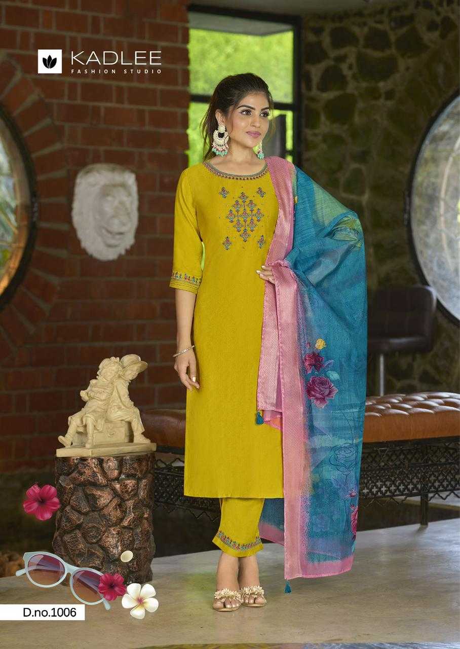 nazakat by kadlee readymade big size viscose weaving pattern fashionable design salwar kameez 