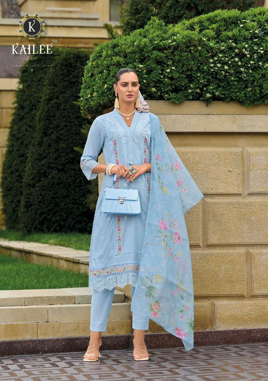 iqra by kailee fashion a line style exclusive design cotton hand work big size readymade salwar kameez 