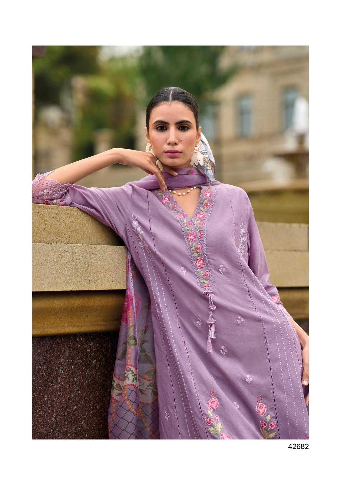 iqra by kailee fashion a line style exclusive design cotton hand work big size readymade salwar kameez 