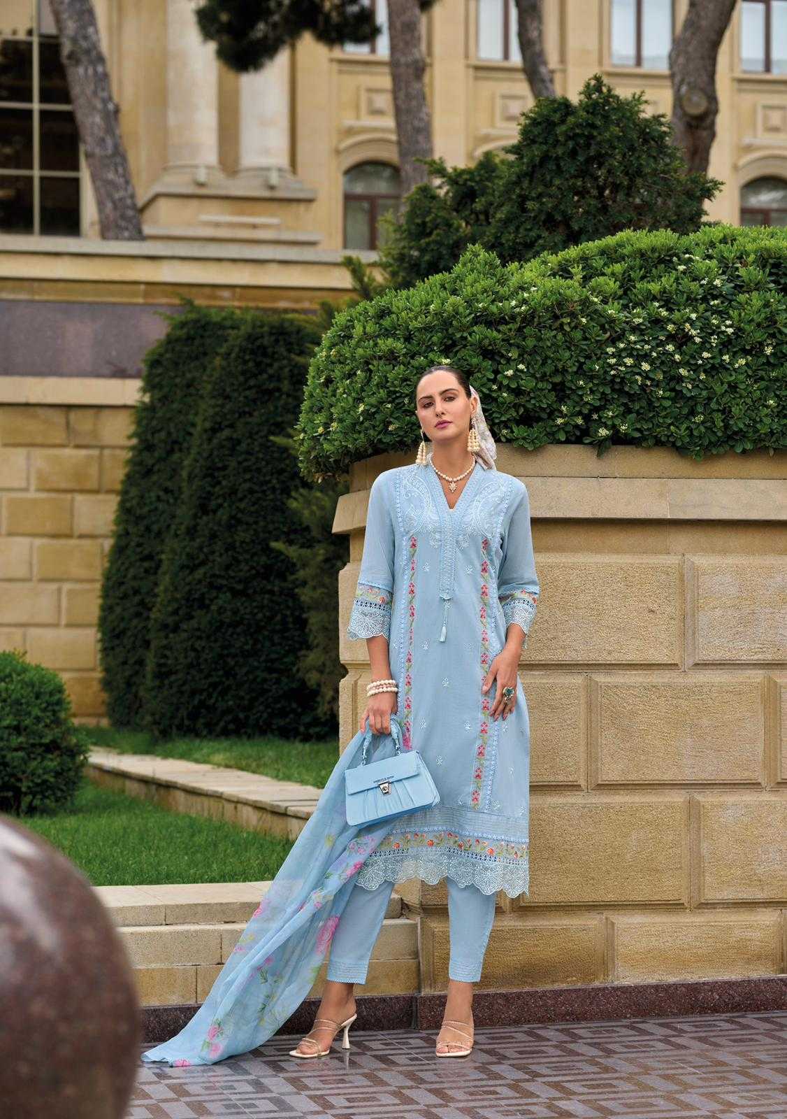 iqra by kailee fashion a line style exclusive design cotton hand work big size readymade salwar kameez 