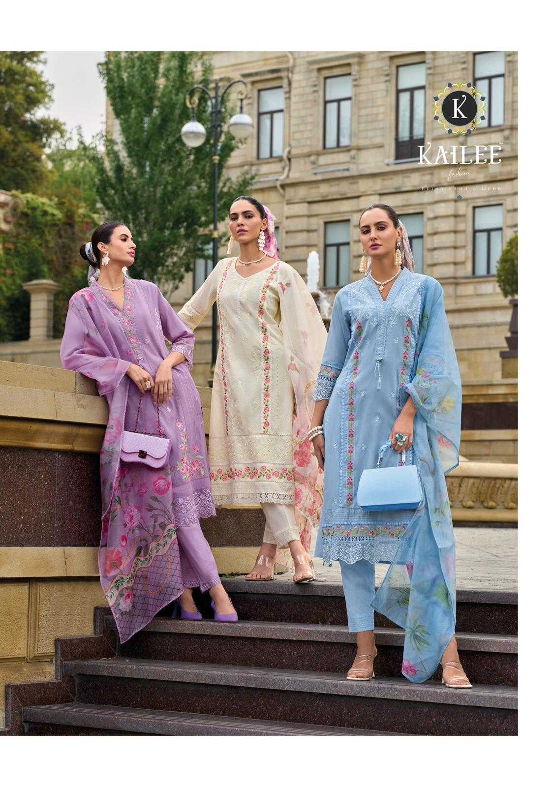 iqra by kailee fashion a line style exclusive design cotton hand work big size readymade salwar kameez 