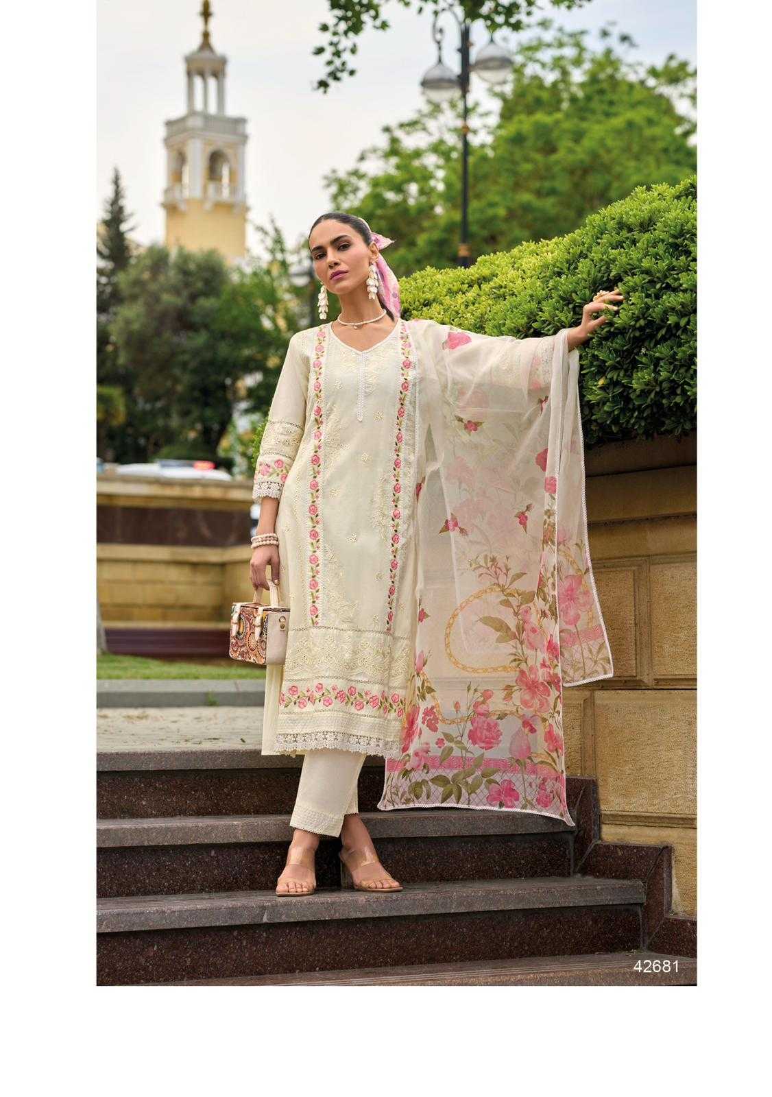 iqra by kailee fashion a line style exclusive design cotton hand work big size readymade salwar kameez 
