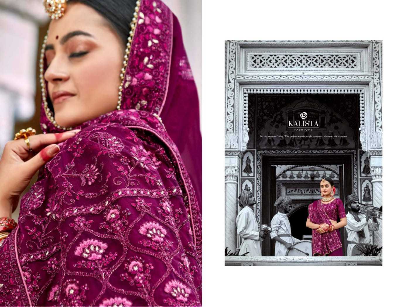 mallika gold vol 4 by kalista 67893-67898 series party wear chiffon hit design saree exports