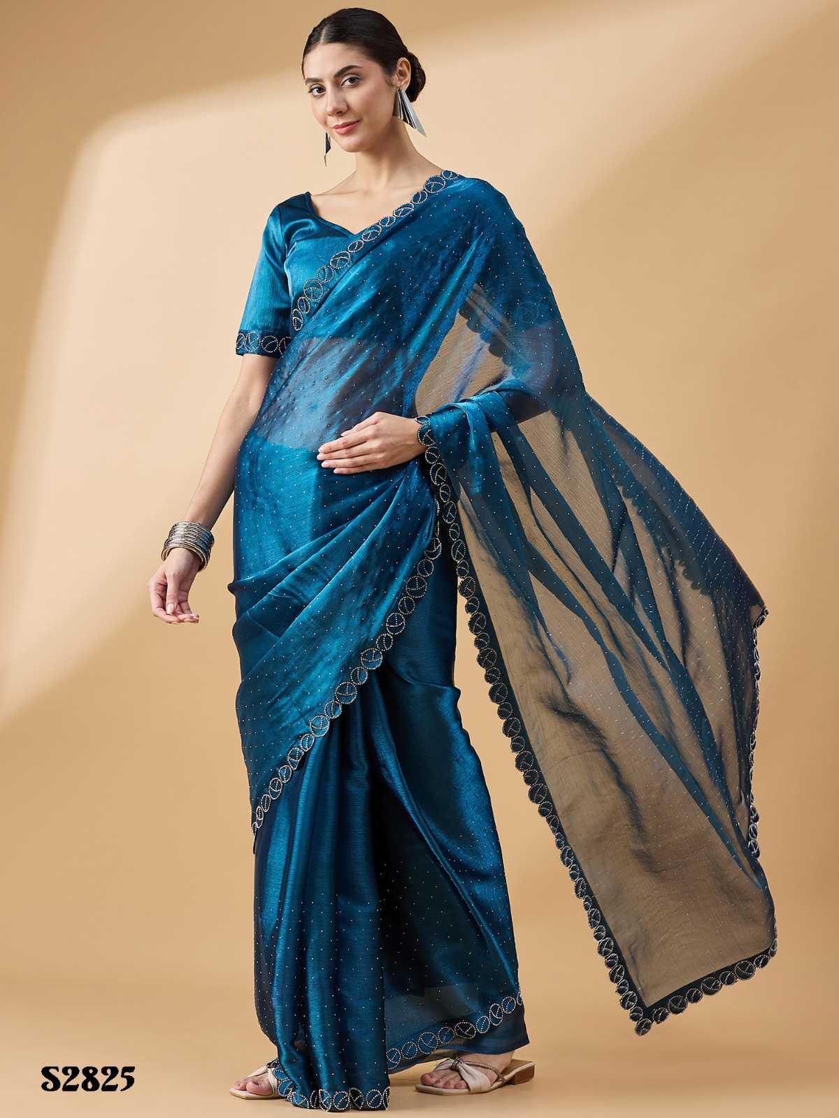 radha by mahotsav fancy stone & swaroski work new trendy organza designer saree 
