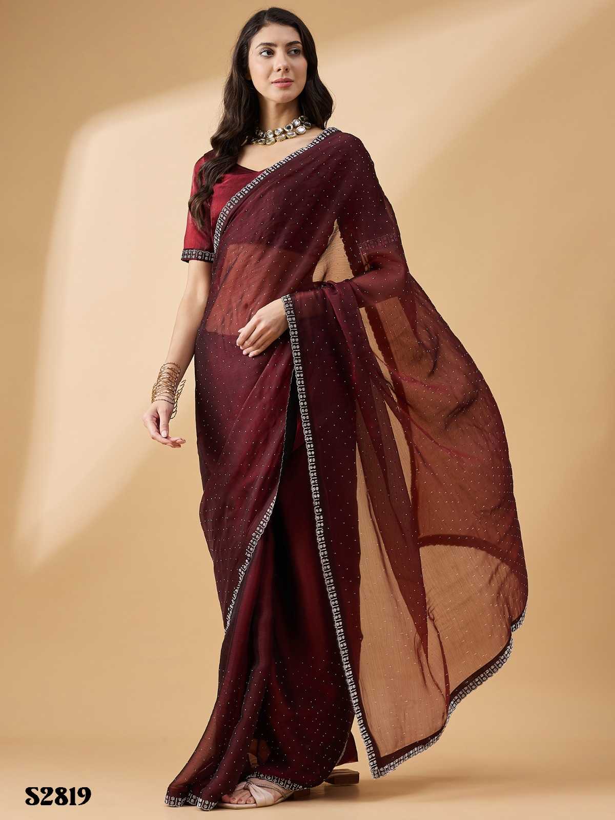 radha by mahotsav fancy stone & swaroski work new trendy organza designer saree 
