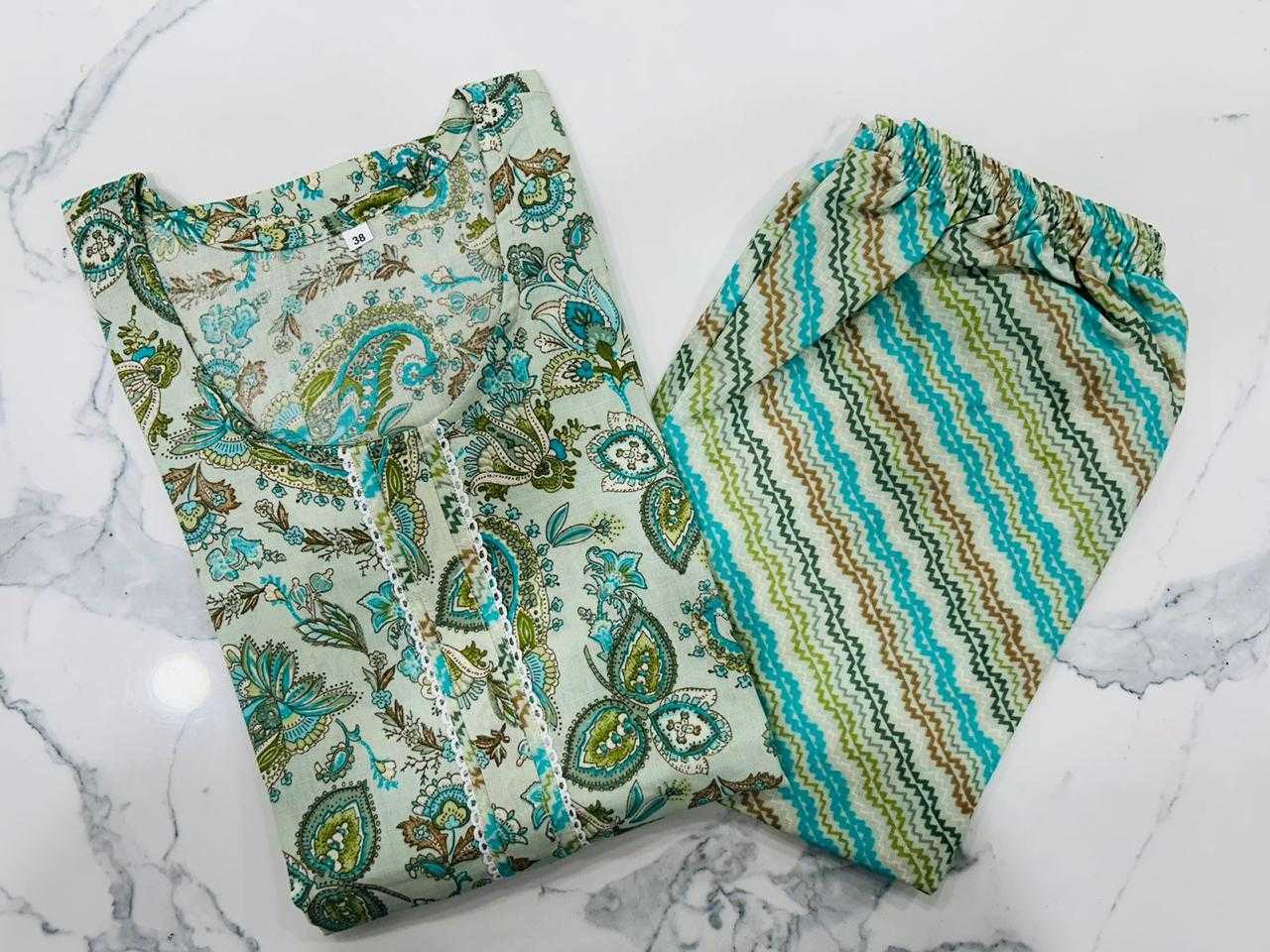 pr heritage slub fancy cotton readymade stylish regular wear big size kurti pant exports