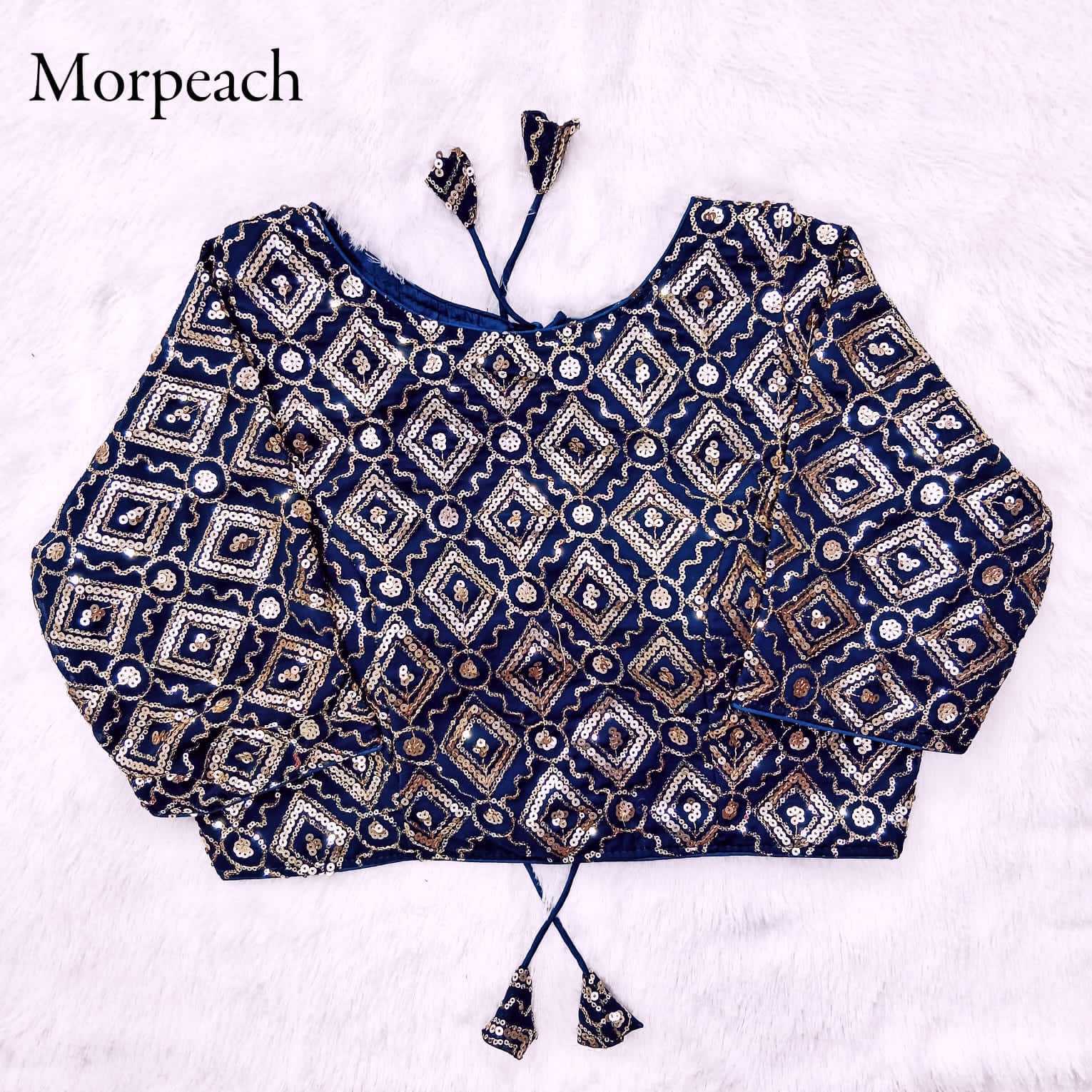 pr queen full stitch occastion wear sequence work georgette pretty look blouse collection