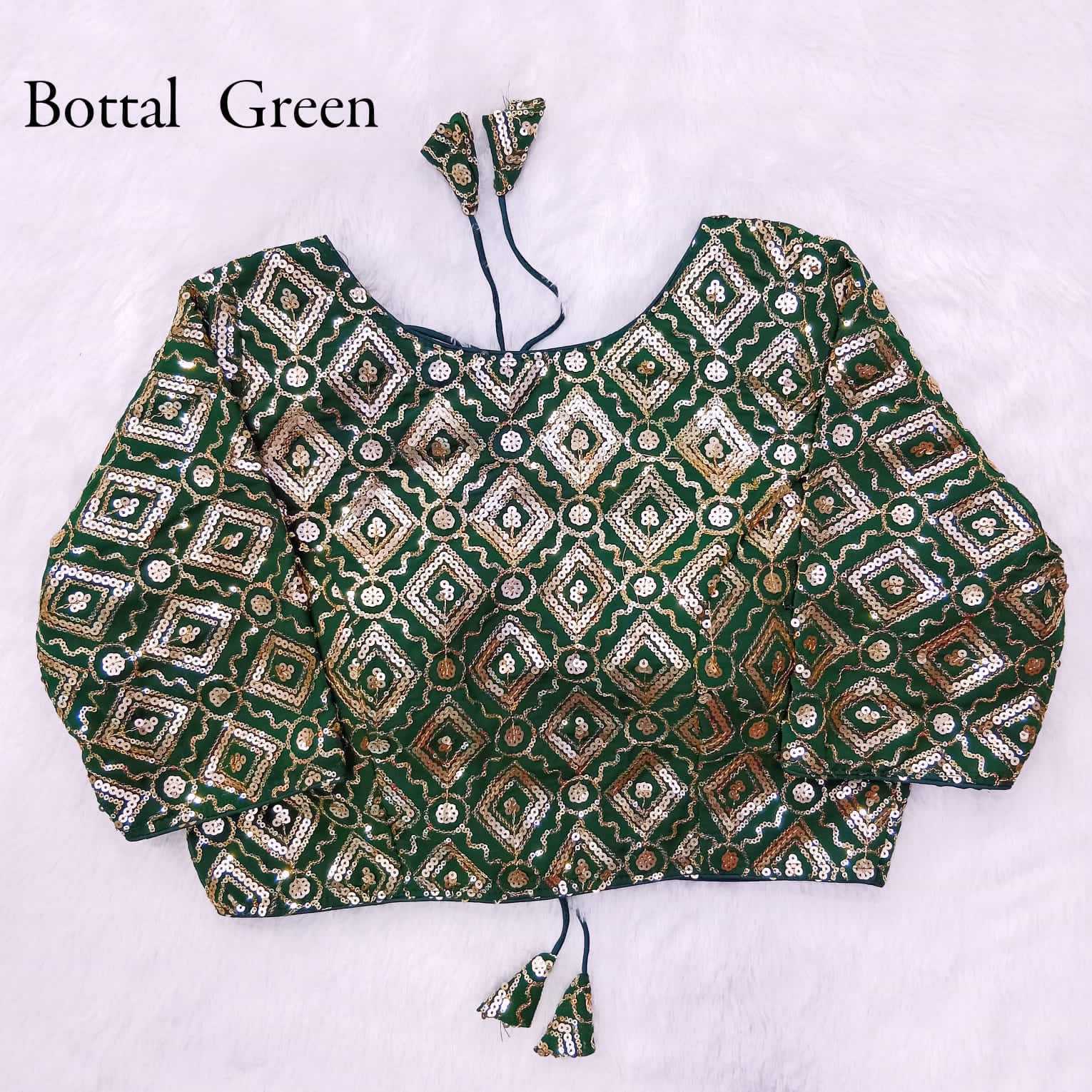 pr queen full stitch occastion wear sequence work georgette pretty look blouse collection