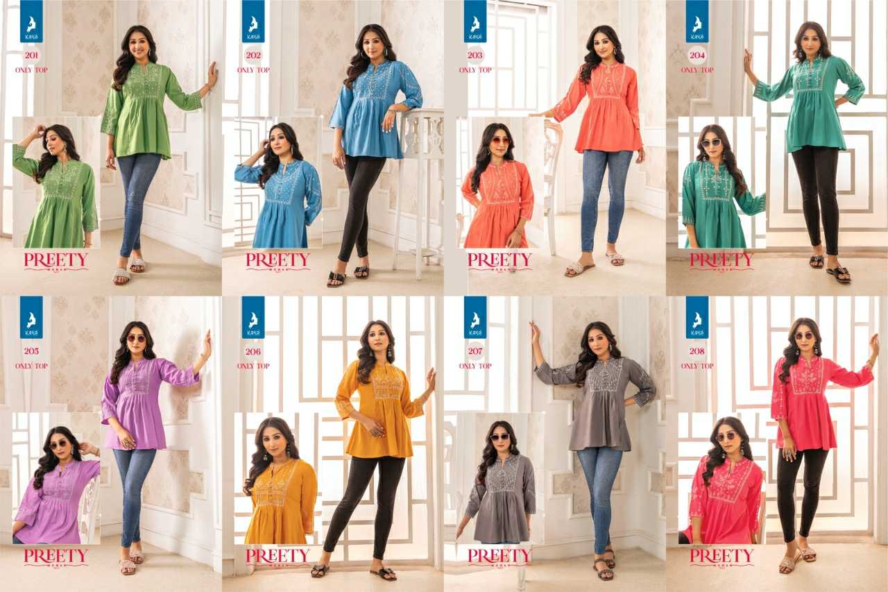 kaya presents pretty women vol 2 full stitch beautiful design big size short top wholesaler 