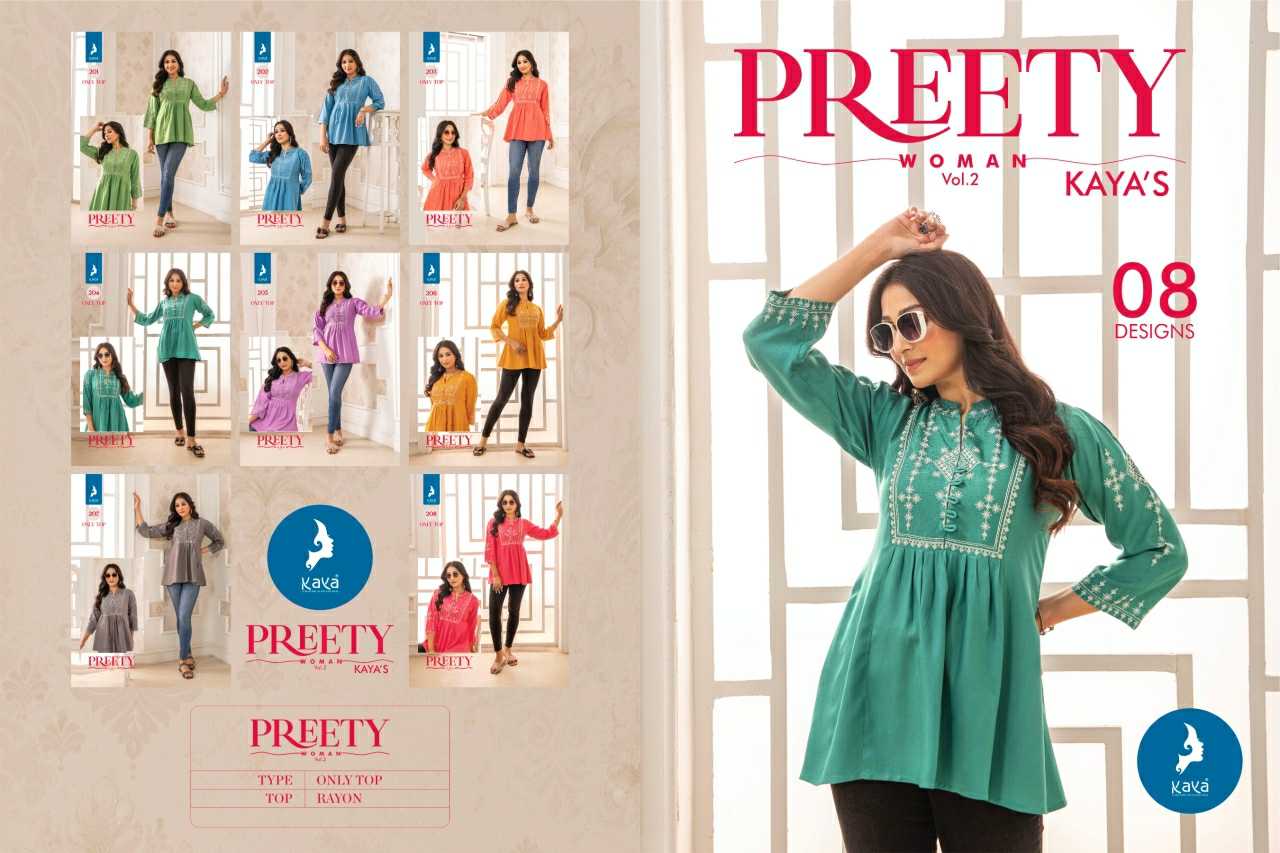 kaya presents pretty women vol 2 full stitch beautiful design big size short top wholesaler 