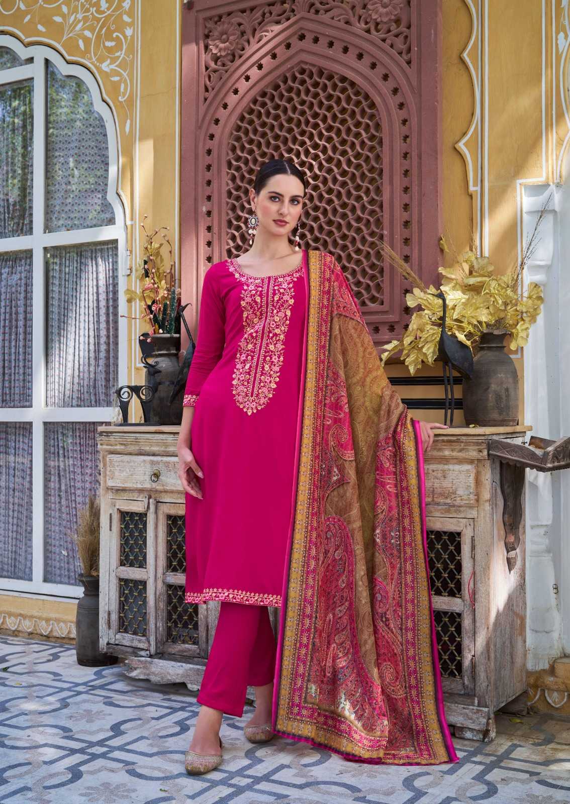 begum vol 2 by the hermitage ethnic style rayon viscose modern pakistani top pant dupatta 