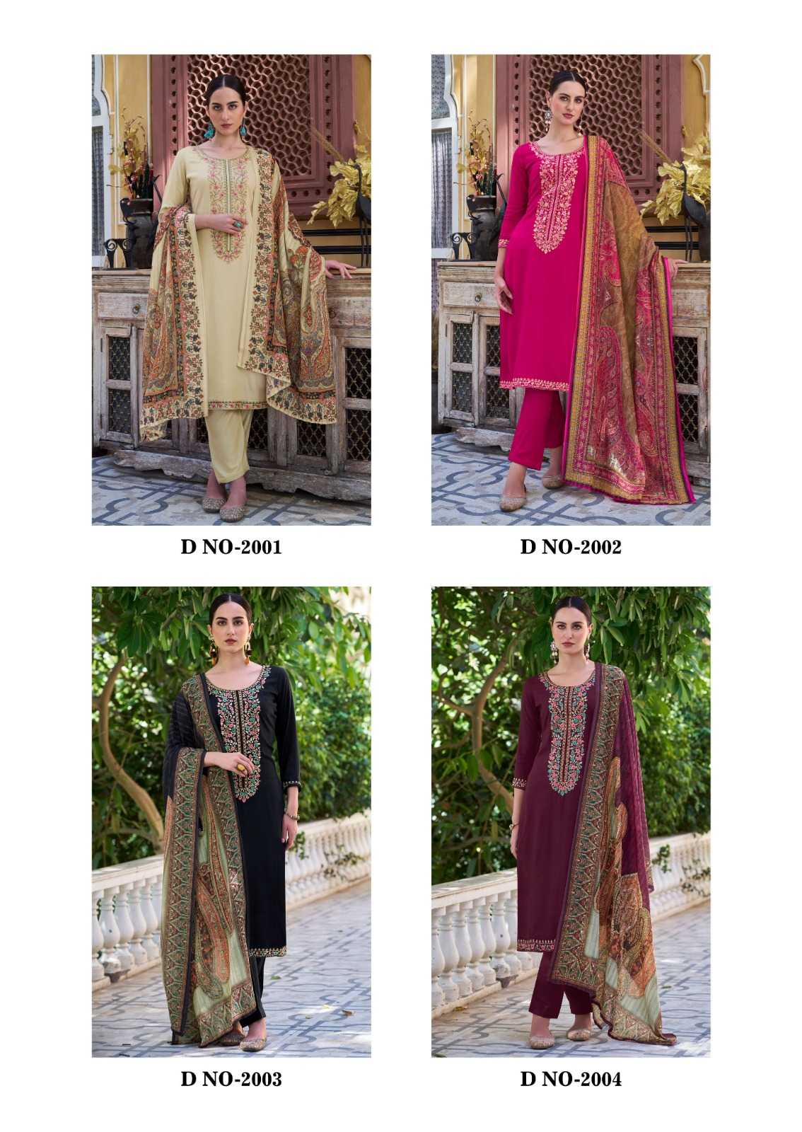 begum vol 2 by the hermitage ethnic style rayon viscose modern pakistani top pant dupatta 