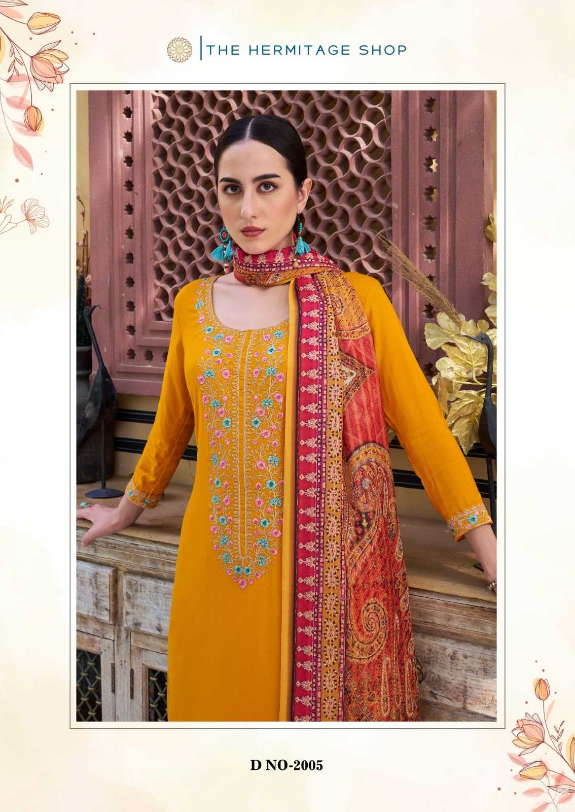 begum vol 2 by the hermitage ethnic style rayon viscose modern pakistani top pant dupatta 