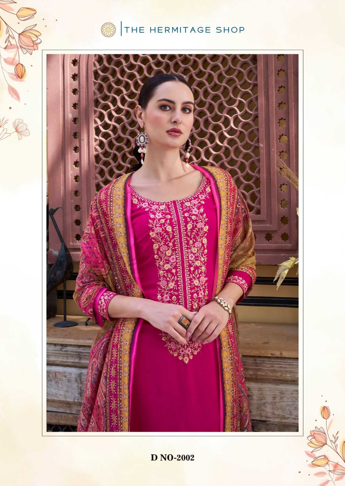 begum vol 2 by the hermitage ethnic style rayon viscose modern pakistani top pant dupatta 