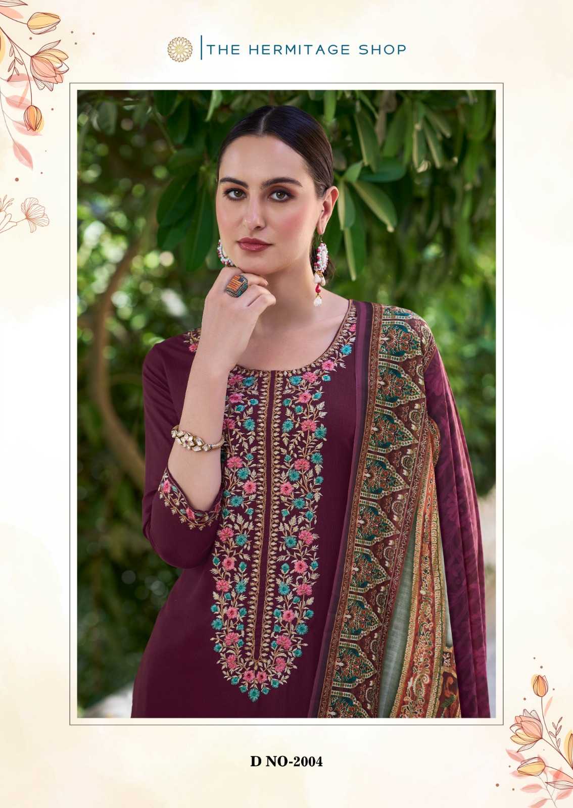 begum vol 2 by the hermitage ethnic style rayon viscose modern pakistani top pant dupatta 