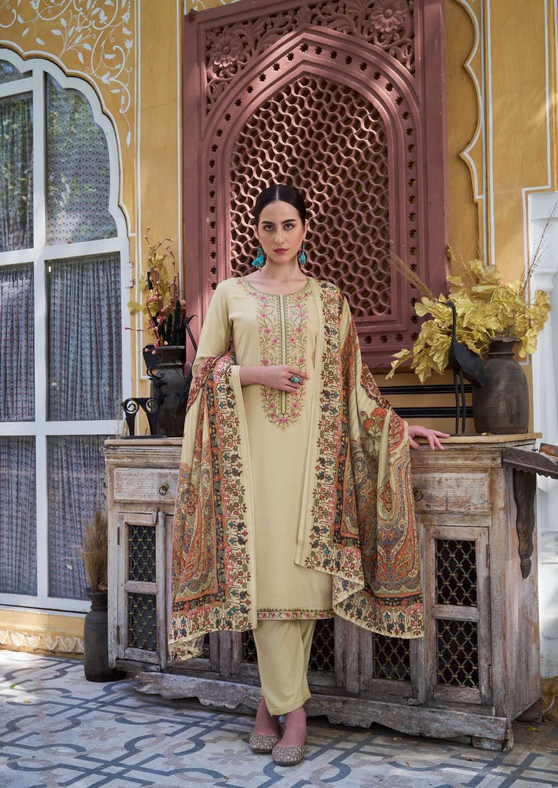 begum vol 2 by the hermitage ethnic style rayon viscose modern pakistani top pant dupatta 
