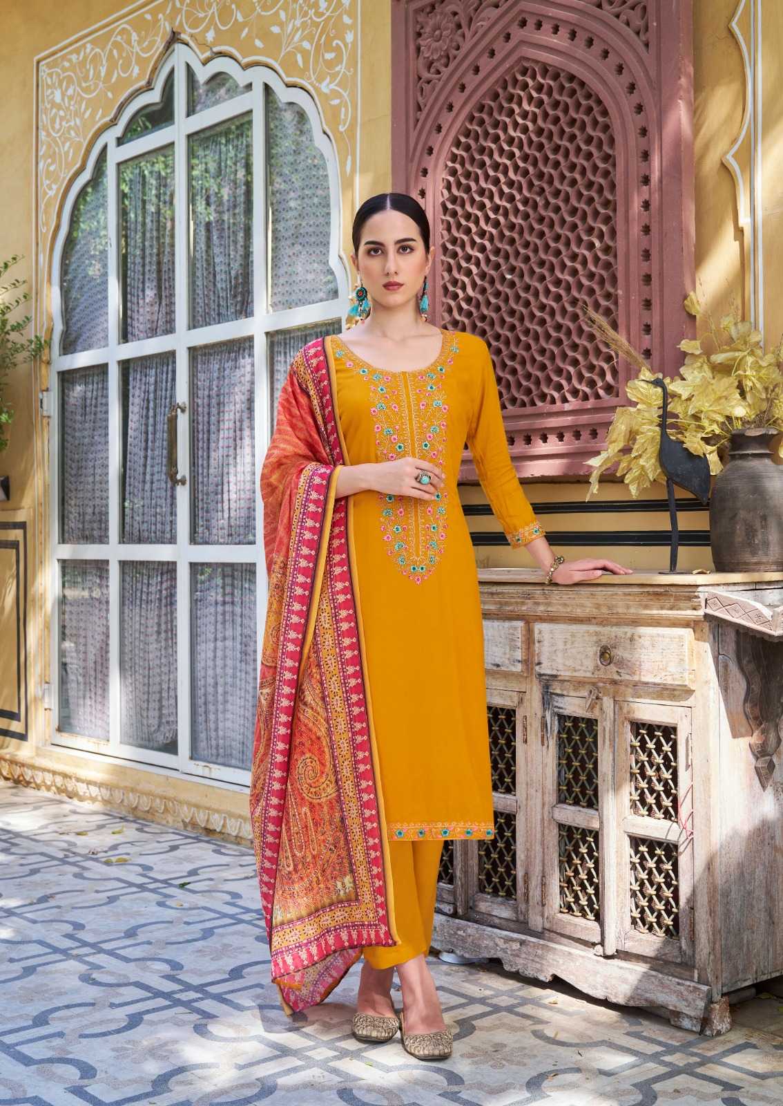 begum vol 2 by the hermitage ethnic style rayon viscose modern pakistani top pant dupatta 