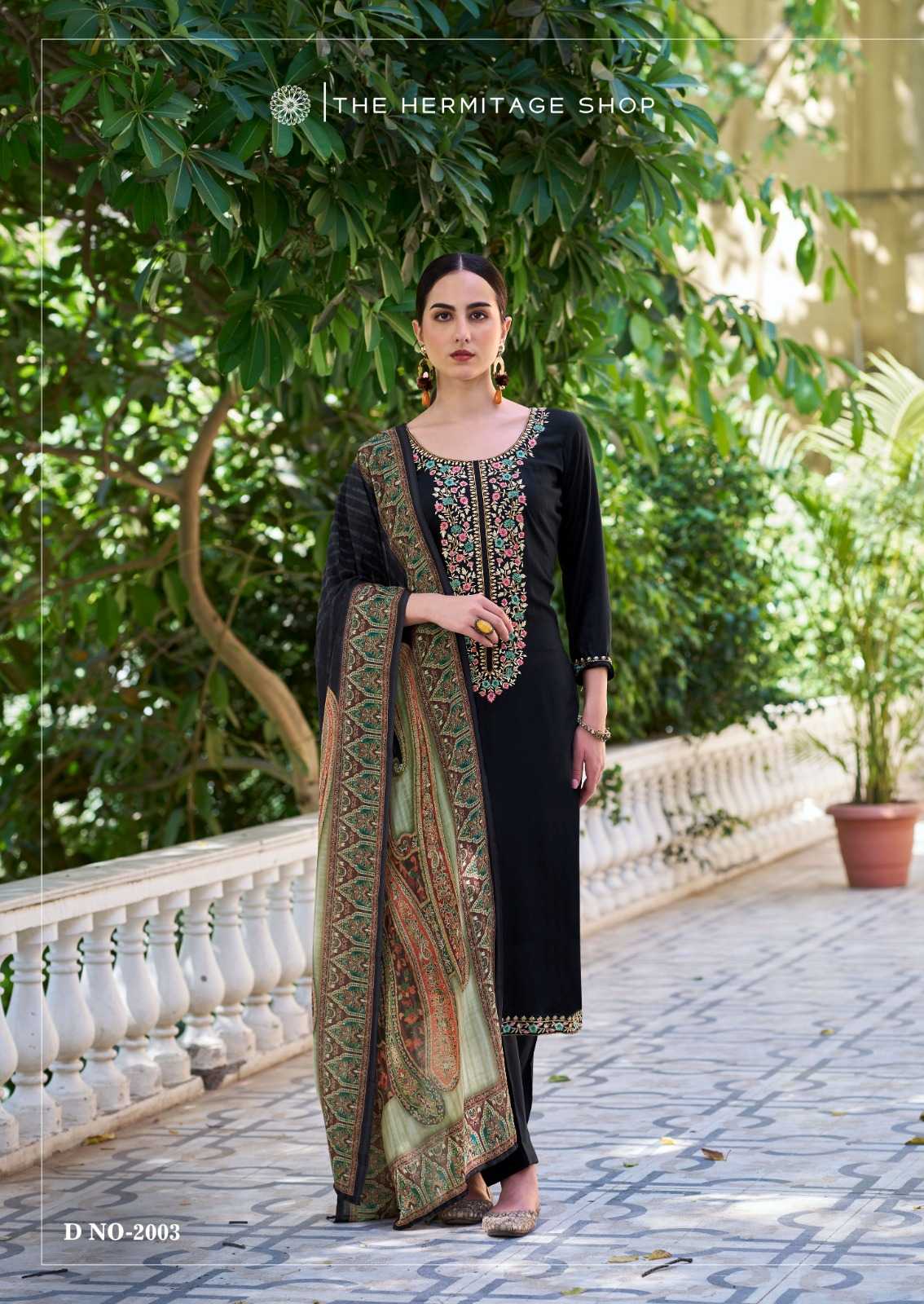 begum vol 2 by the hermitage ethnic style rayon viscose modern pakistani top pant dupatta 