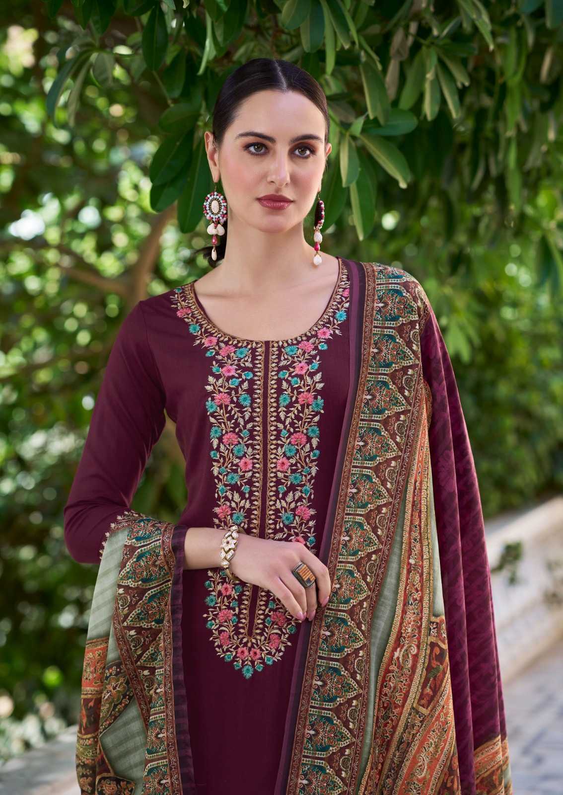 begum vol 2 by the hermitage ethnic style rayon viscose modern pakistani top pant dupatta 