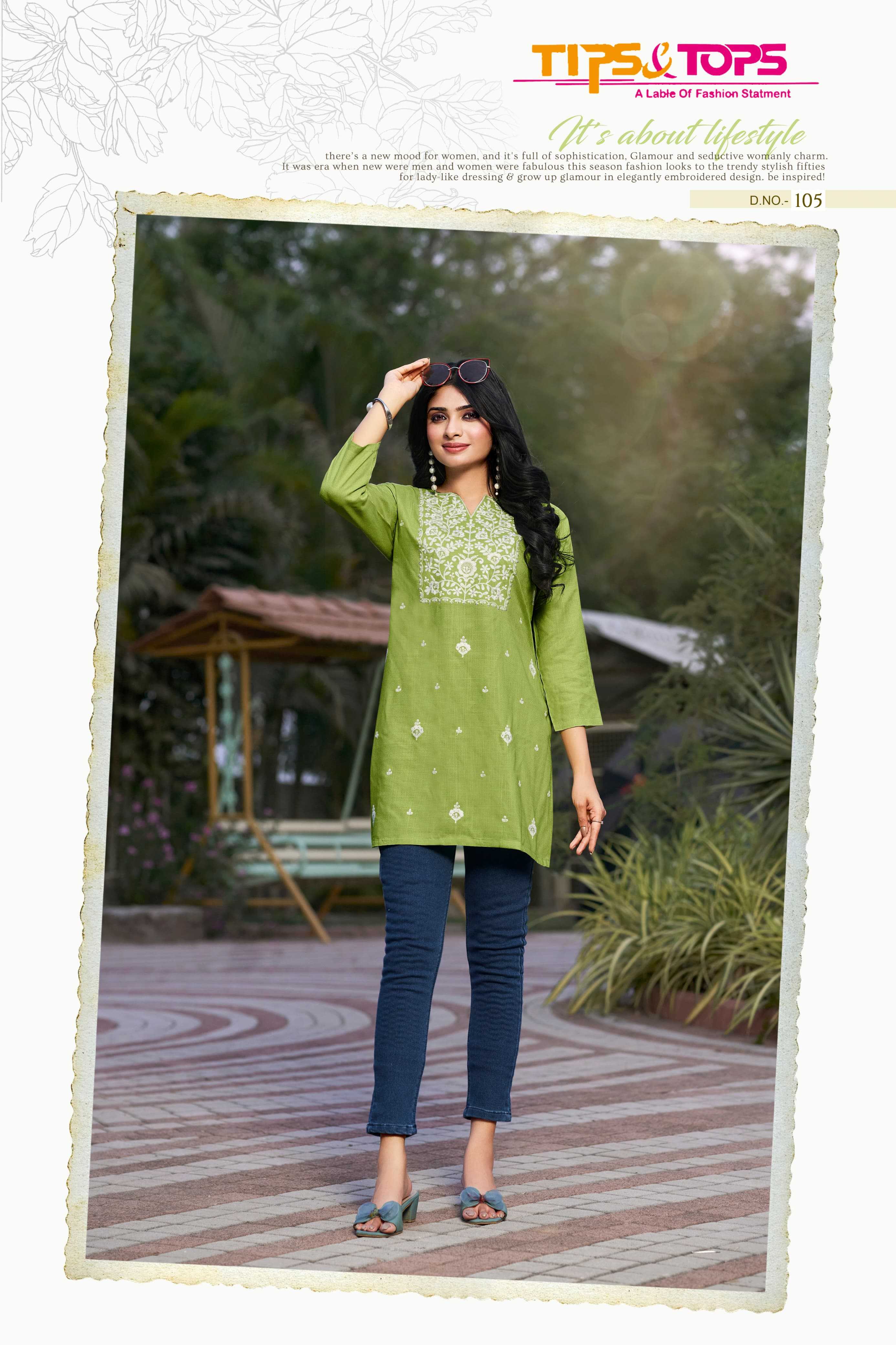 colors vol 4 by tips & tops launch readymade rayon embroidery work western tops exports 