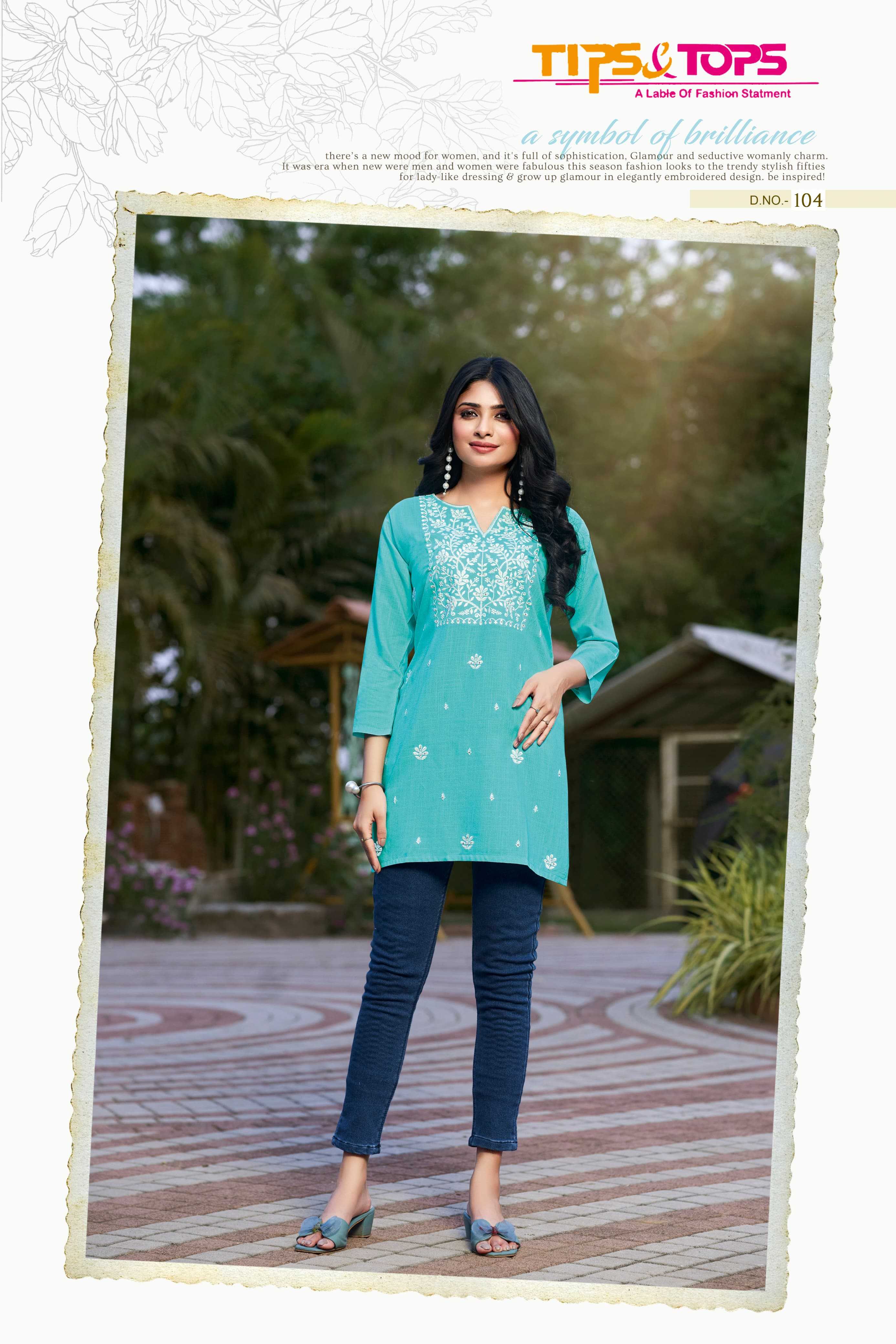 colors vol 4 by tips & tops launch readymade rayon embroidery work western tops exports 