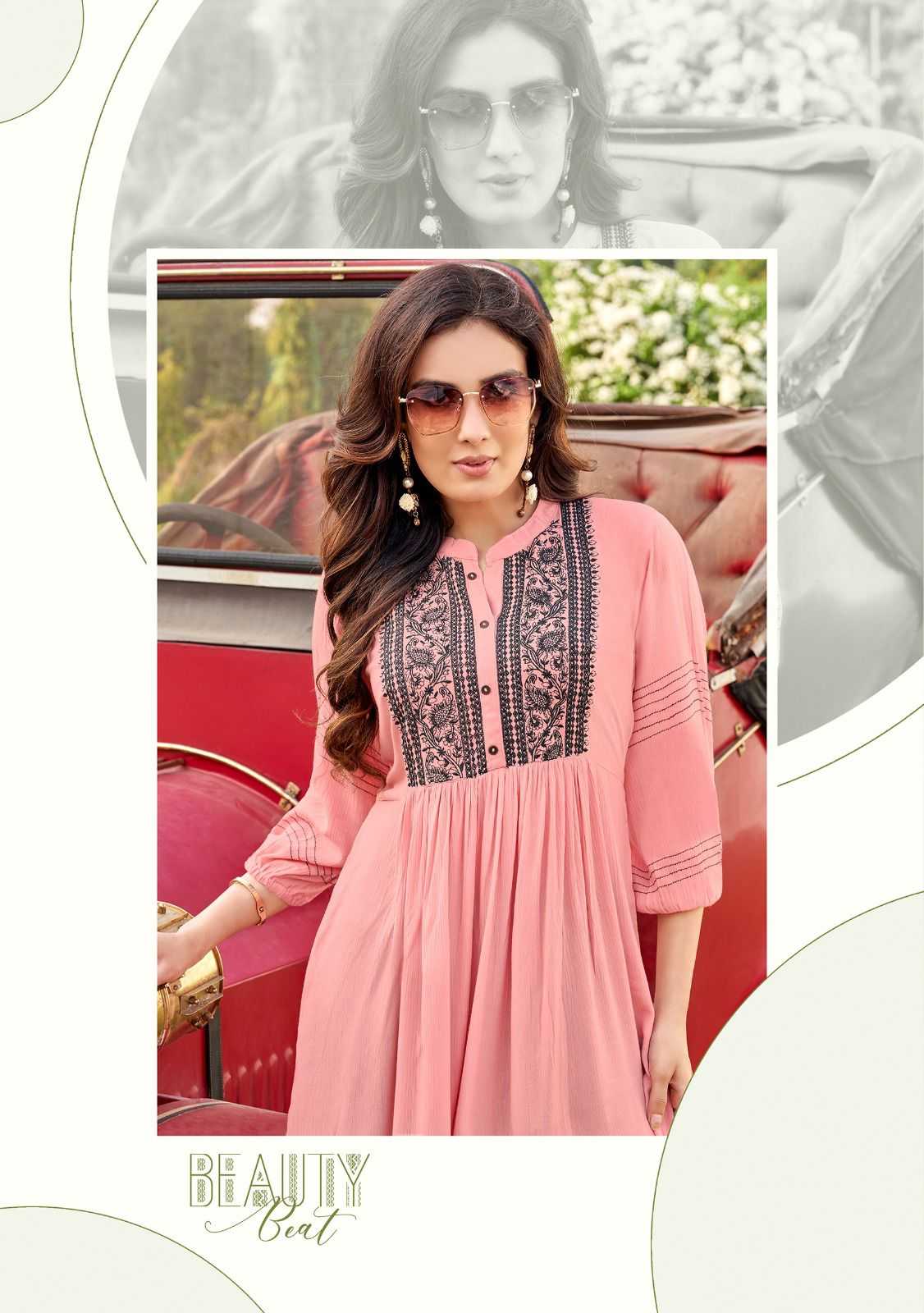 mittoo victoria vol 5 readymade wrincle rayon function wear classic handwork big size short top exports 