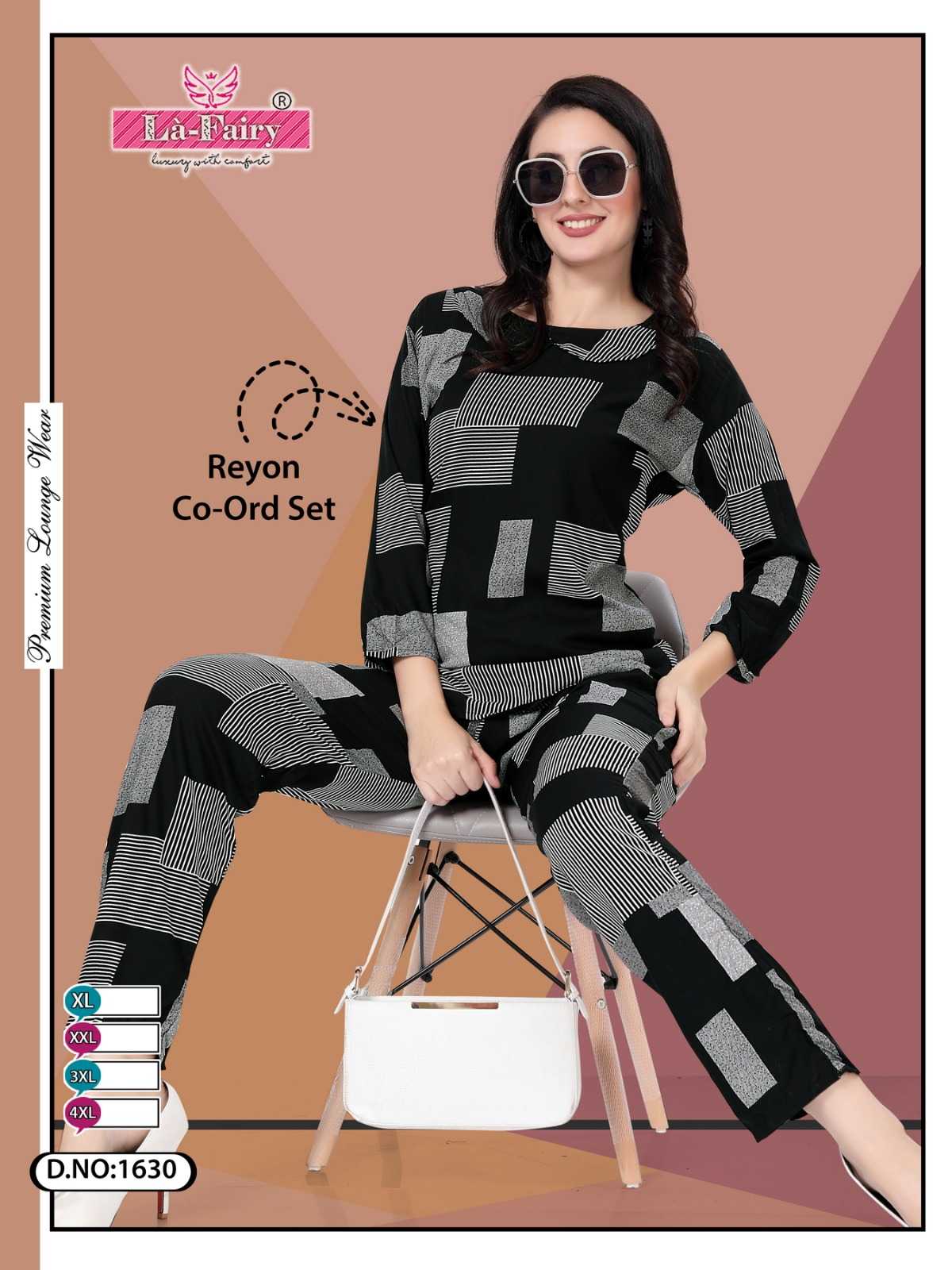 la fairy 1630 big size fullstitch party look rayon co-ord set exports