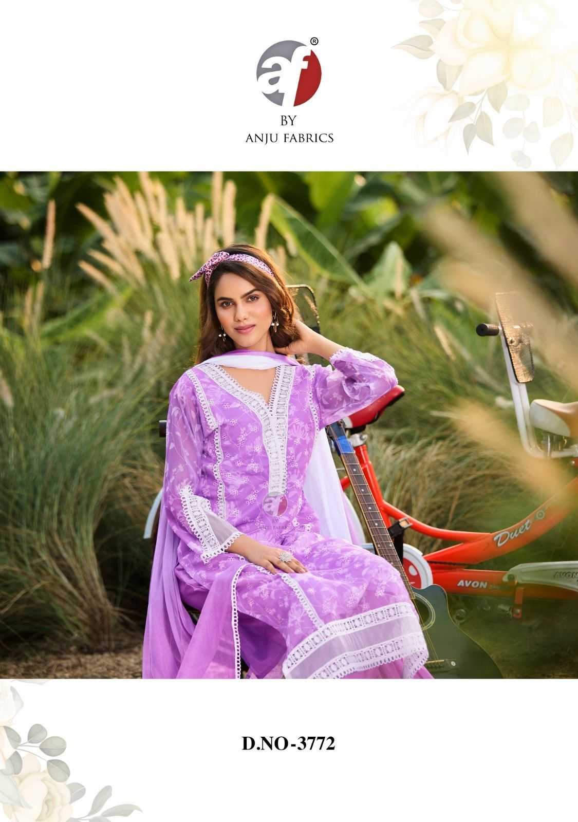 anju fab affair vol 2 organza shiffli work traditional wear readymade big size salwar suit 