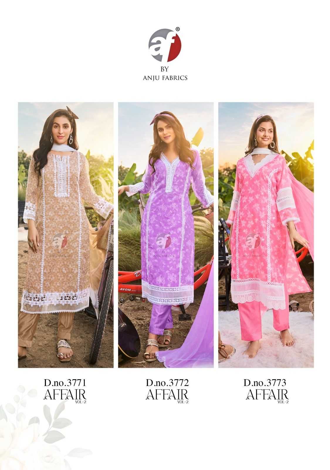 anju fab affair vol 2 organza shiffli work traditional wear readymade big size salwar suit 