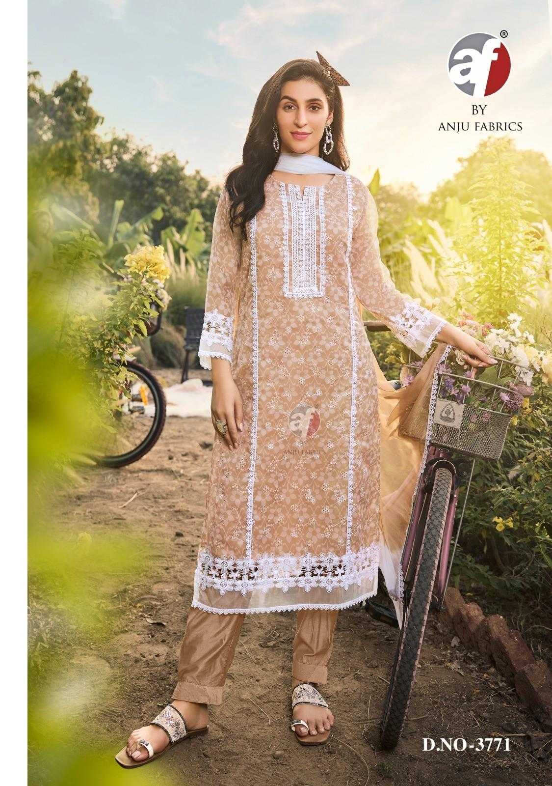 anju fab affair vol 2 organza shiffli work traditional wear readymade big size salwar suit 