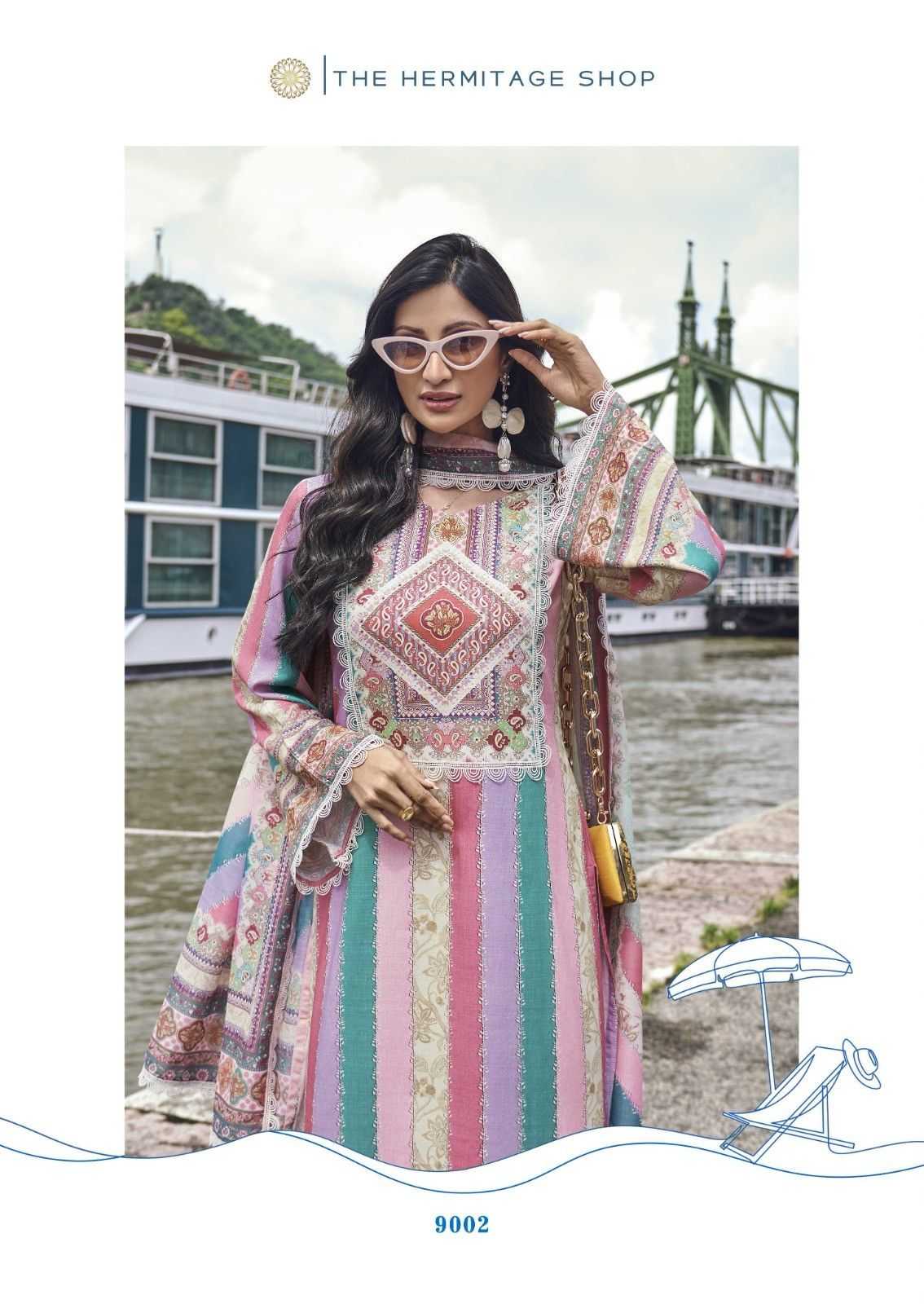 the hermitage azaa cotton digital printed fashionable salwar suit