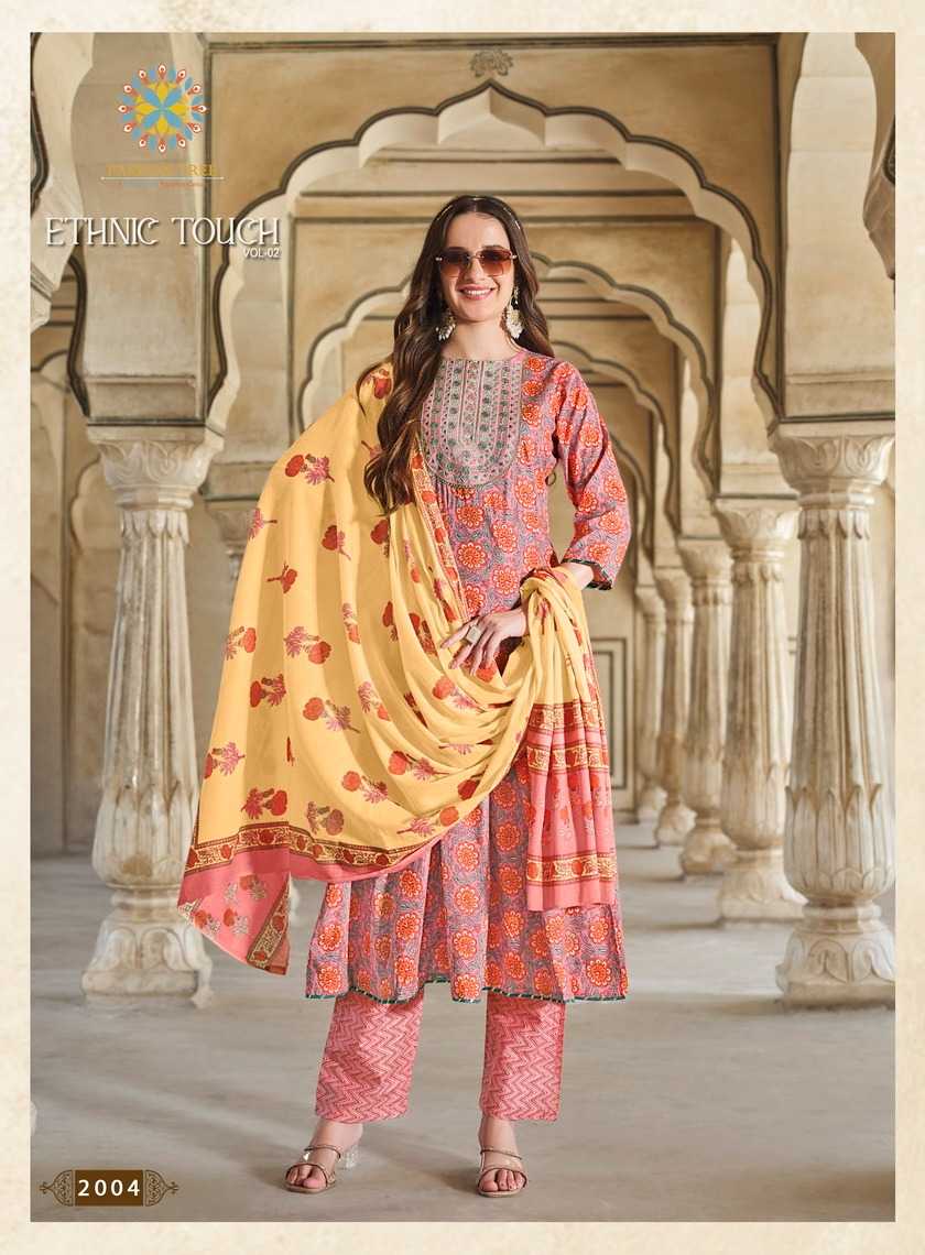passion tree ethnic touch vol 2 anarkali stylish look cotton readymade big size salwar suit